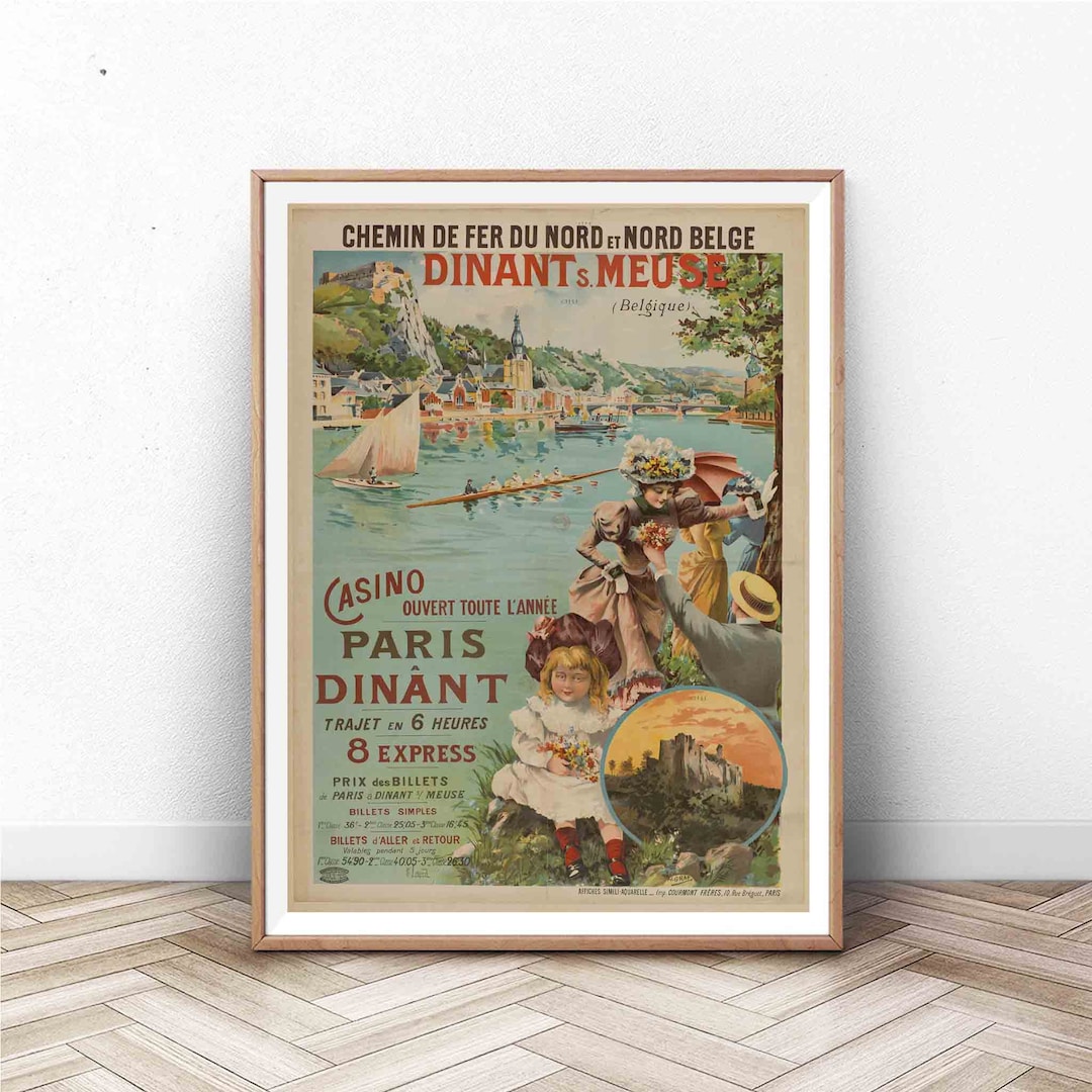 Vintage French Travel Poster: Paris Dinant, Cote D'azur Art Print - Etsy