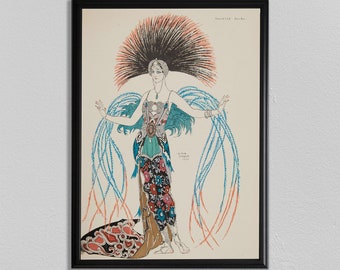 Print, Fashion Poster, Vogue, Dress, Design, Art Deco, Illustration, Vintage