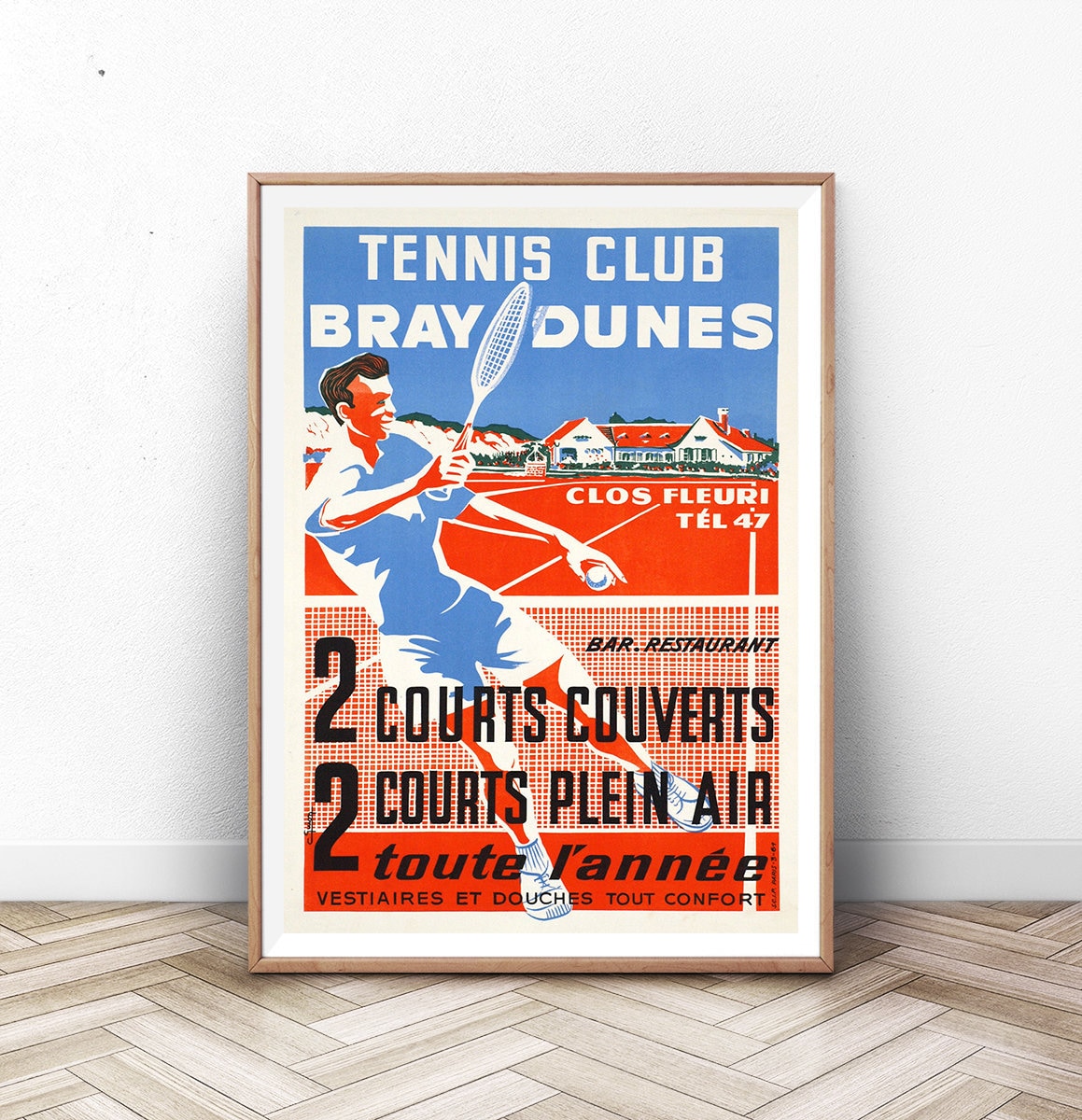 Vintage Tennis Poster Sports Print Vintage Sport Wall Art Etsy