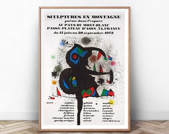 Abstract Museum Exhibition Poster: French Wall Art, Paris Print