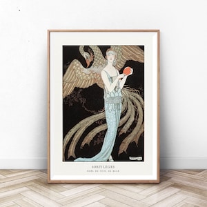 Vintage George Barbier Fashion Print, Paris Wall Art, Home Decor