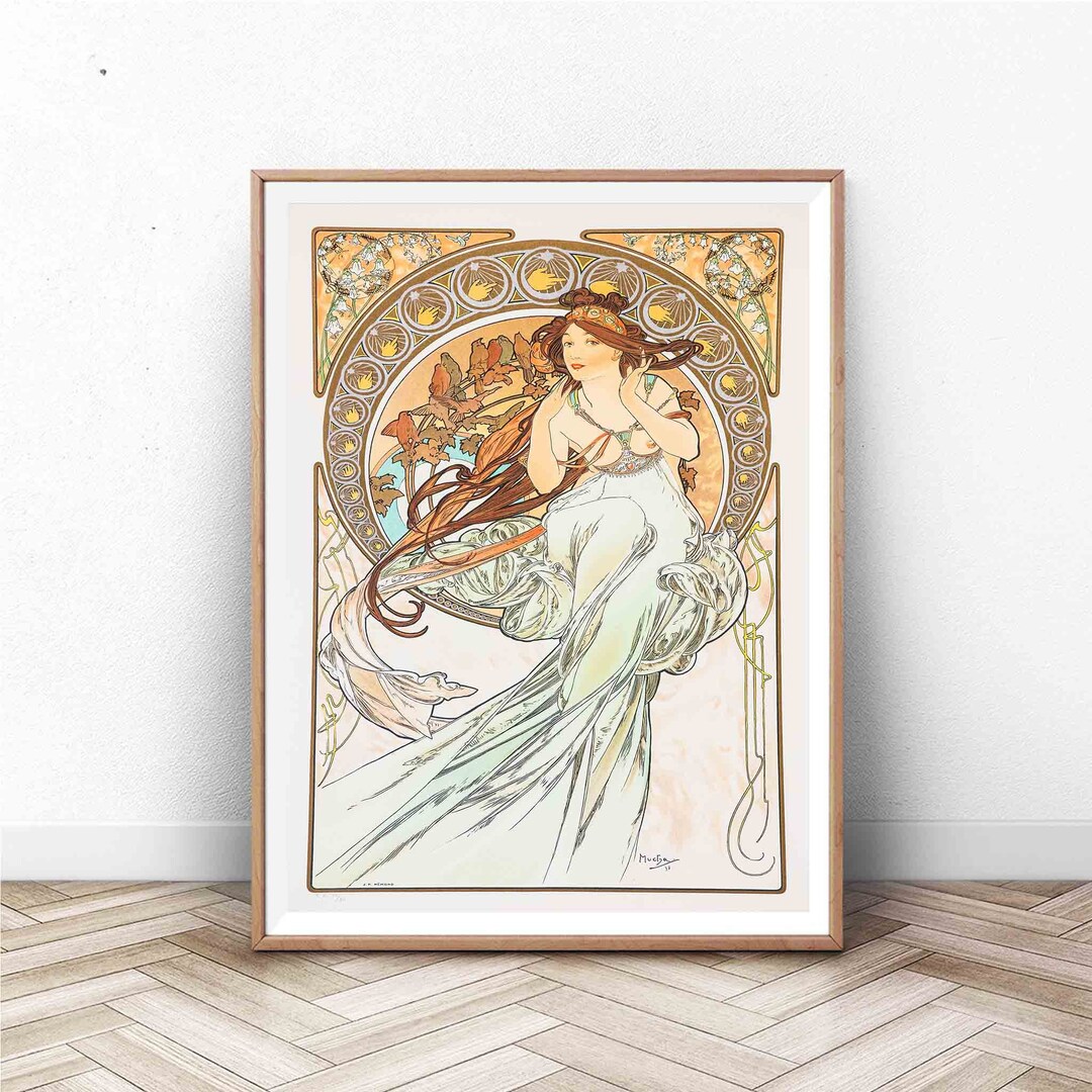 Cookies Lefèvre-Utile advertising by Alfons Mucha - Art Nouveau