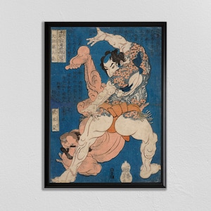 Samurai Art Print, Samurai Poster, Japanese Decor, Martial Arts Painting, Mens Gift Idea, Warrior, unique japanese art print