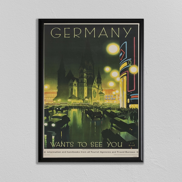 Germany Poster, German Print, Deutschland-Plakat, affiche de l'Allemagne, poster della Germania