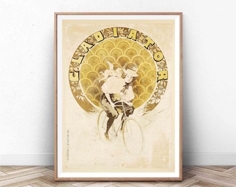 Vintage Bicycle Art Print: Gladiator Cycle, Paris Advertisement