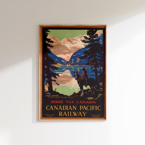 Canada Pacific Eisenbahn Zug Poster, Zug Kunst, Zug Poster, Vintage Kanada Poster, Reise Kunstwerk
