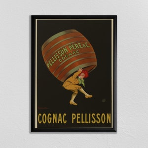 Leonetto Cappiello Vintage Print, Paris Wall Art, Vintage French Poster, Cognac Poster, Vintage Ad, Literary Poster, Food and Drink