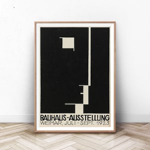 Bauhaus Vintage Art Print, Bauhaus Retro Wall Art, Bauhaus Ausstelling Vintage Poster, Bauhaus Vintage Poster Print, Minimalist Art Print