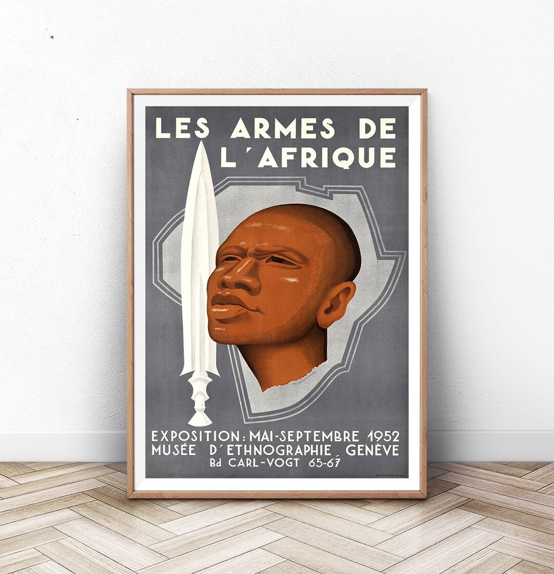 African Art Exhibition Poster: Vintage Paris Gallery Print - Etsy