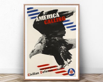 Vintage American Eagle Poster: USA Werbung Kunstdruck
