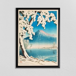 Japanese art print poster old prints Wall poster art home decor wall art print antique prints japan poster japanese decor asian deco mt fuji