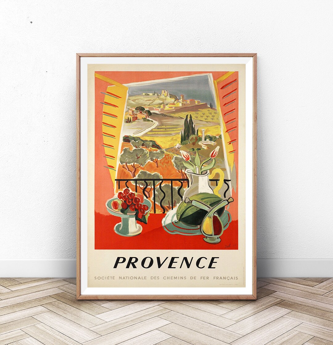 Vintage Provence Travel Poster: French Riviera Summer Wall Art - Etsy