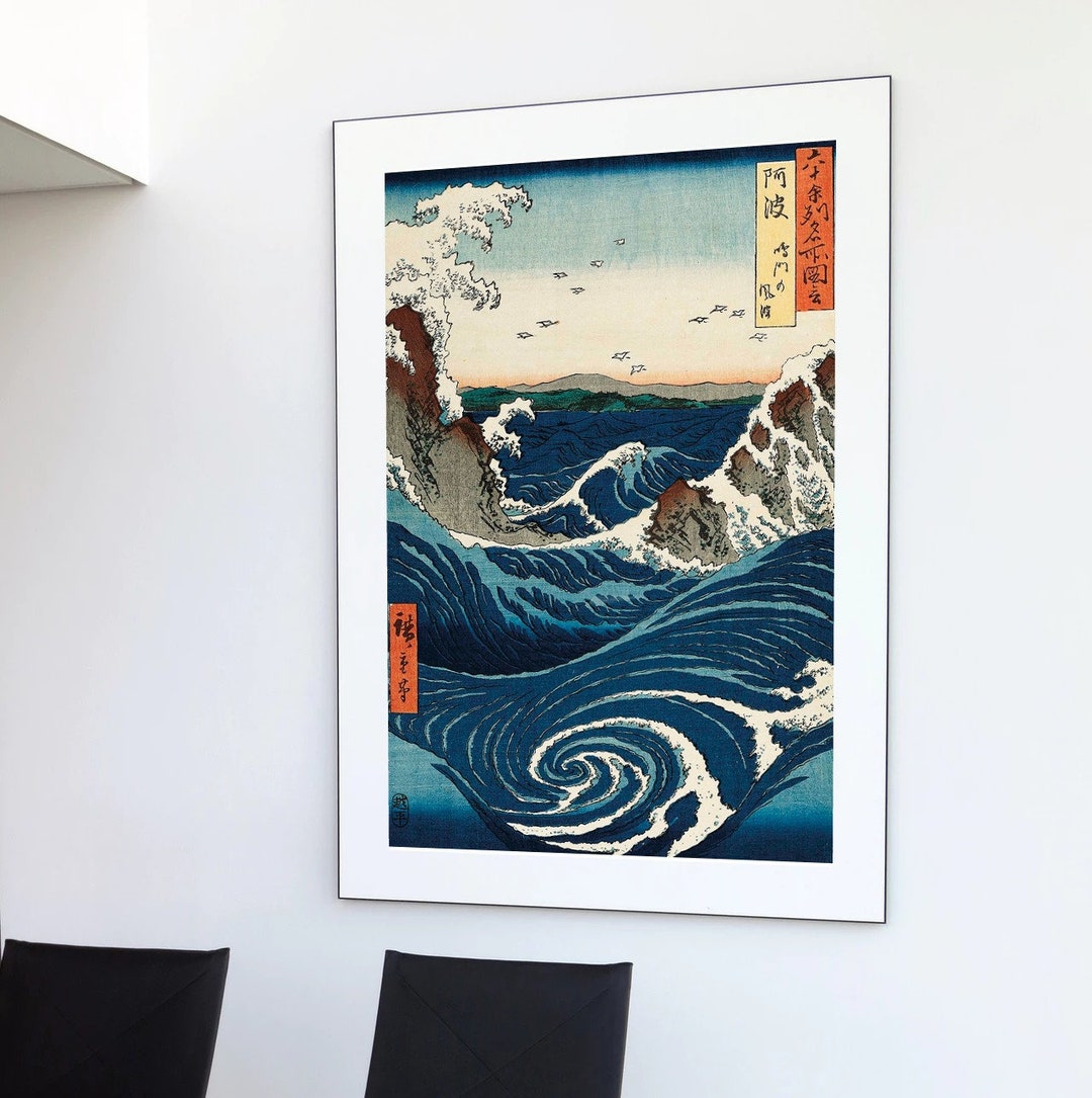 Vintage Japanese Woodblock Print: Ocean Wave Art - Etsy