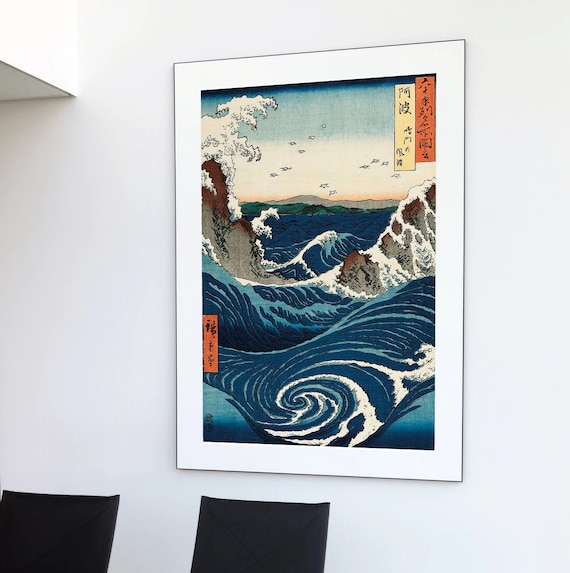 Vintage Japanese Woodblock Print: Ocean Wave Art - Etsy
