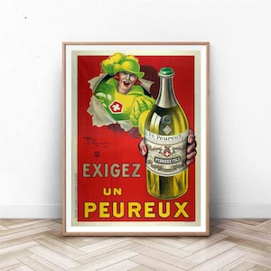 Vintage Alcohol Poster | Cocktail Artwork | Kitchen Bar art | Food and Drink Art | Vintage Advertisement | Champagne Art | Beer Poster