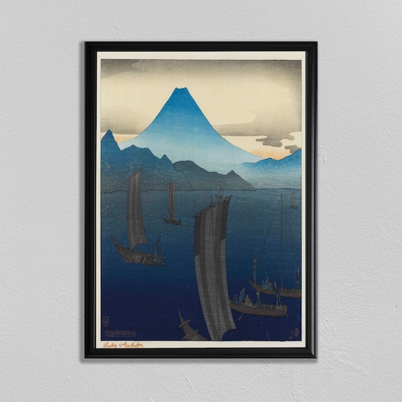 富士山の版画：ヴィンテージの日本の木版画 - Etsy 日本