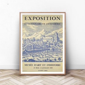 CLASSIC Vintage Exhibition Poster, Modern Wall Art, Mid Century Modern Art Print, Museum Print, Paris Wall Art, Wall Art Prints, Paris Print