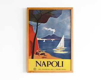 Naples Poster, Italy Print, Italian Wall Art, Naples Print, Vintage Venice Poster, Vintage Travel Posters, Home Decor, Interior Design