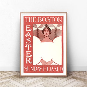 vintage paris wall art, art nouveau poster print, home decor, girls room, ethel reed