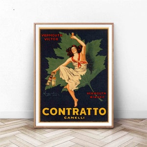 Cartel de alcohol vintage / Arte de cóctel / Arte de bar de cocina / Arte de comida y bebida / Publicidad vintage / Arte de champán / Cartel de cerveza