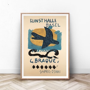 Art Exhibition Poster, Modern Scandinavian Art, Gallery Poster, Paris Print, Paris Wall Art, Mid Century Wall Art, Modern Wall Art, Affiche