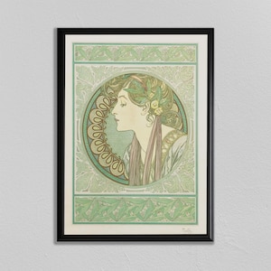 Alphonse Mucha, Art Nouveau, Art Nouveau Print, Art Nouveau Poster, Wall Art, Documents Decoratifs, Vintage Art Nouveau, Affiche