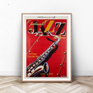 JAZZ: Museum  Exhibition Poster, Modern Wall Art, Mid Century Modern Art Print, Museum Print, Paris Wall Art, Paris Print
