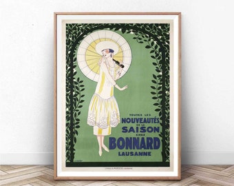 Vintage Fashion Poster: Parisian Wall Art Print