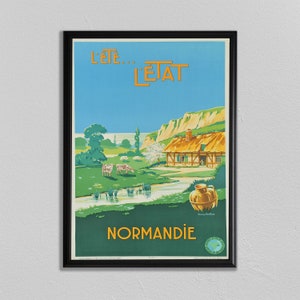 Normandy Print, Bretagne Art, Beach Wall, Normandie, France Wall Art, 8x10, 12x16, 16x20, 18x24, 24x36