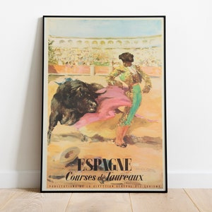 Vintage Bullfighting Art Print: Spain Tourism Poster image 2
