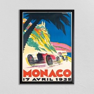 Racing Poster, Affiche de France,  Grand Prix,  Poster, Automobile Art, Paris Wall Art, South France,  Poster