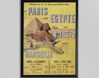 Vintage Egypt Travel Poster: Cairo Art Print
