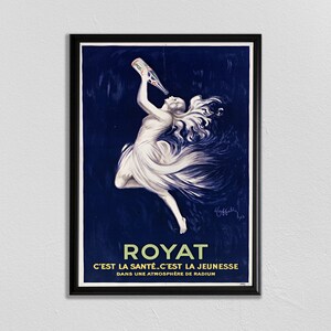 Vintage French Poster, Leonetto Cappiello,Royat C&#39;est La Sante C&#39;est, Vintage Advertisement, Retro Ad, Literary Poster, Library Poster
