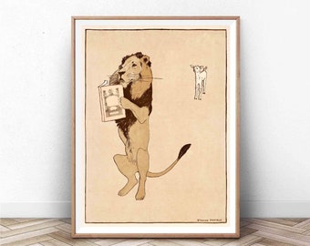 Cartel de la biblioteca vintage, arte de lectura, cartel del libro