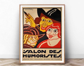 Vintage "Salon des Humoristes" Exhibition Poster