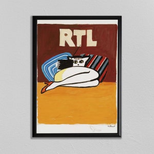 Impresión del gato, impresión francés vintage, cartel del animal, cartel del gato, arte de la pared francesa