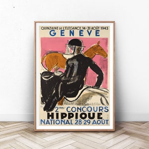 Pferde Kunst Ausstellungs-Plakat: Moderner skandinavischer Paris-Druck