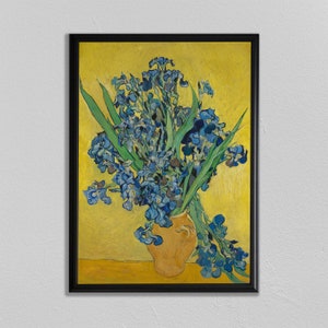 Vincent Van Gogh Print, Impressionist Art, Wall Art, Van Gogh Painting, Van Gogh Irises, Flower Painting, Plant Art Work, Classic Art