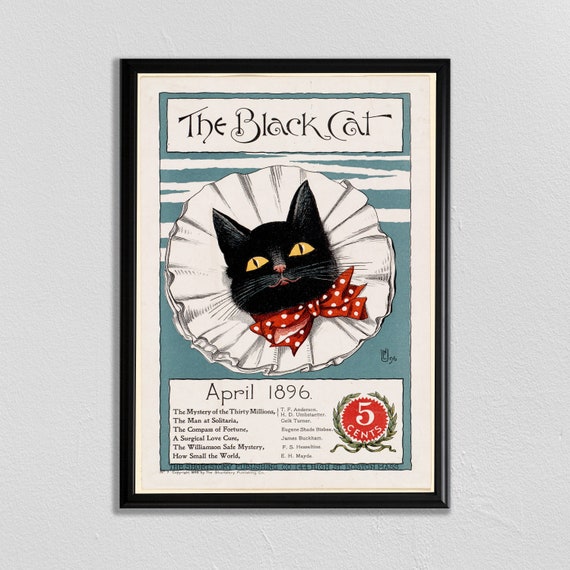 Le Chat Noir Poster: Vintage French Black Cat Print - Etsy