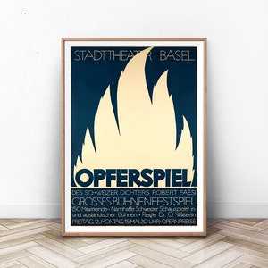 Basel Art Exhibition Poster, Modern Wall Art, Mid Century Modern Art Print, Museum Print, Paris Wall Art, Paris Print, Bauhaus