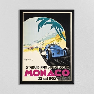 Car Print,  Grand Prix,  Poster, Automobile Art, Paris Wall Art, South of France,  Art,  Poster