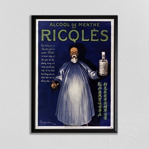 Leonetto Cappiello Vintage Print, Paris Wall Art, Vintage French Poster, Alcohol Poster, Vintage Ad, Literary Poster, Food and Drink