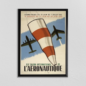 Airshow Poster: Retro Airplane Wall Art