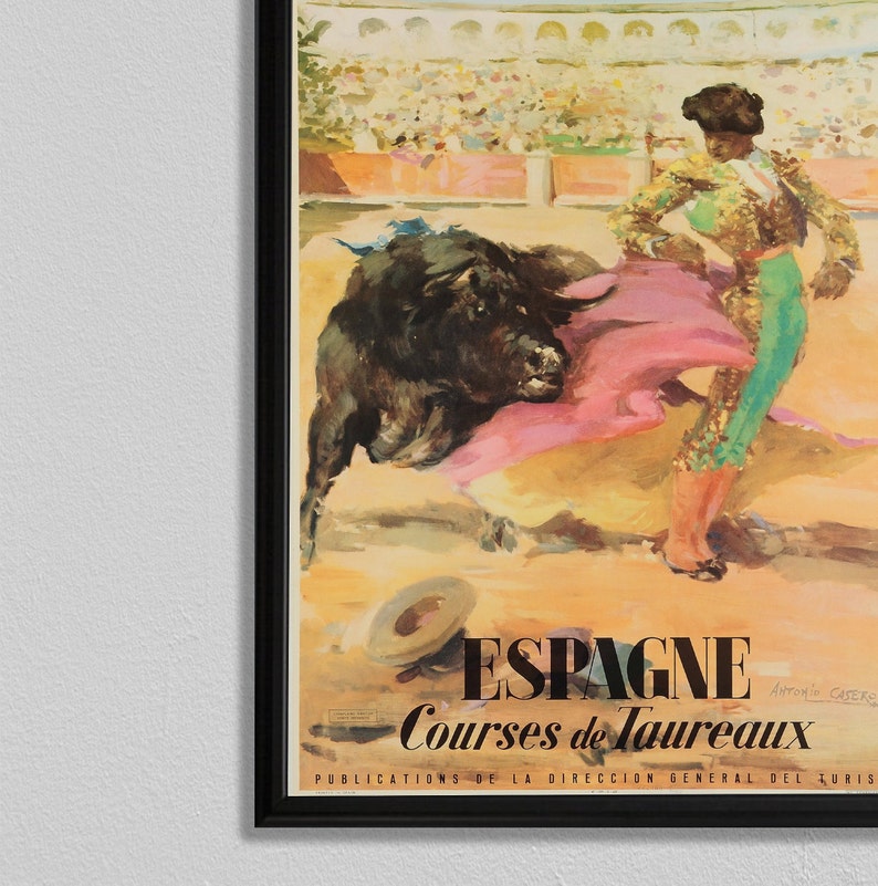 Vintage Bullfighting Art Print: Spain Tourism Poster image 4