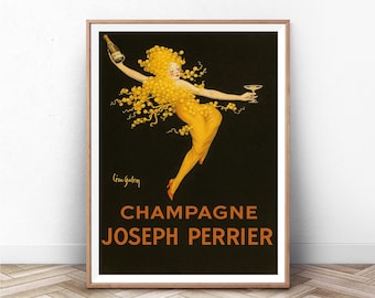 Poster Vintage Publicité Champagne Duval Leroy – Déco Murale Française – Neuf
