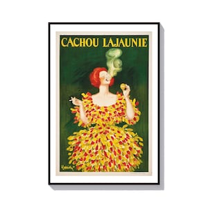 Paris Wall Art, Cachou Lajaunie, Leonetto Cappiello Poster, Cachou Poster, Französisch Vintage Poster, Vintage Advert, Poster Französisch Wall Art