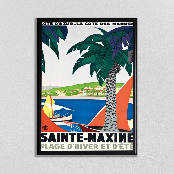 Poster Vintage Côte D'Azur Rhcc - Qualité Haute Définition 50x70 Cm - Neuf Sous Blister