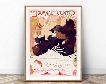 Georges de Feure Prints | Vintage Paris Wall Art | Paris Print | French Poster
