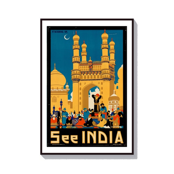 Hård ring undskyldning Muligt India Poster Poster of India Vintage Travel Poster Vintage - Etsy
