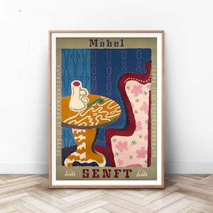Vintage Exhibition Poster, Modern Wall Art, Mid Century Modern Art Print, Museum Print, Paris Wall Art, Wall Art Prints, Paris Print